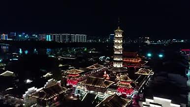 衢州市柯城区水亭街夜景视频的预览图